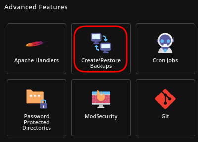 Create Restore Backups DirectAdmin