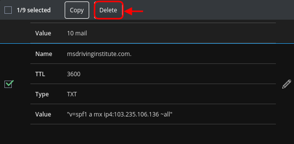 Delete