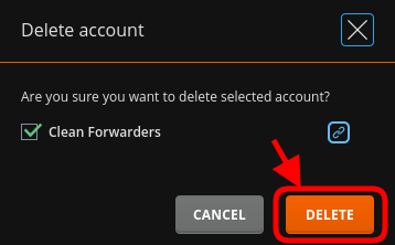Confirm Delete DirectAdmin