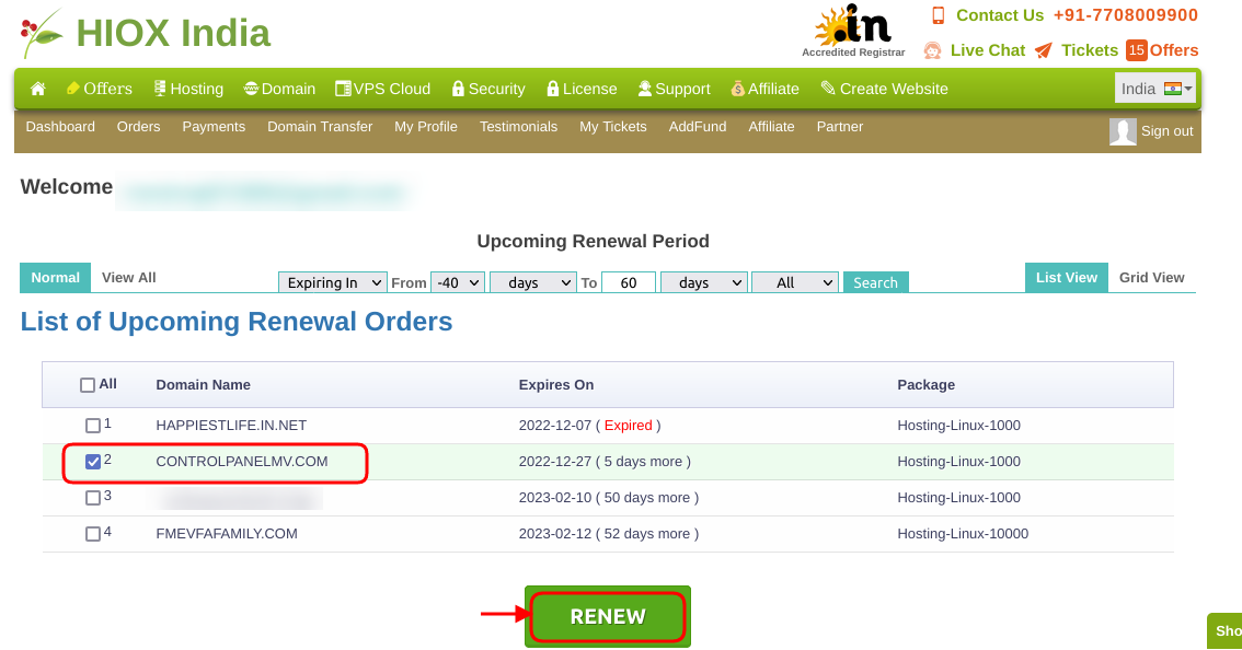 List of renewals