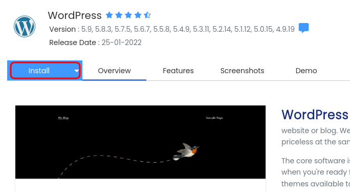 Intall Wordpress DirectAdmin