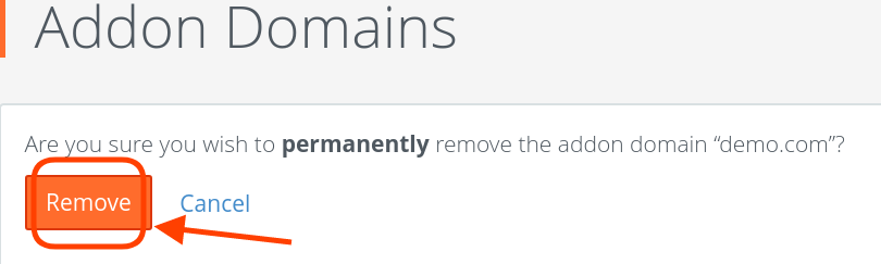 Confirm Remove
