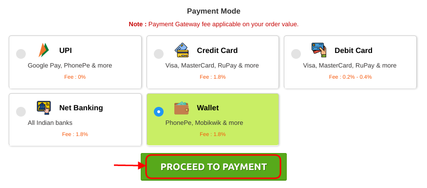 Proceed to payment