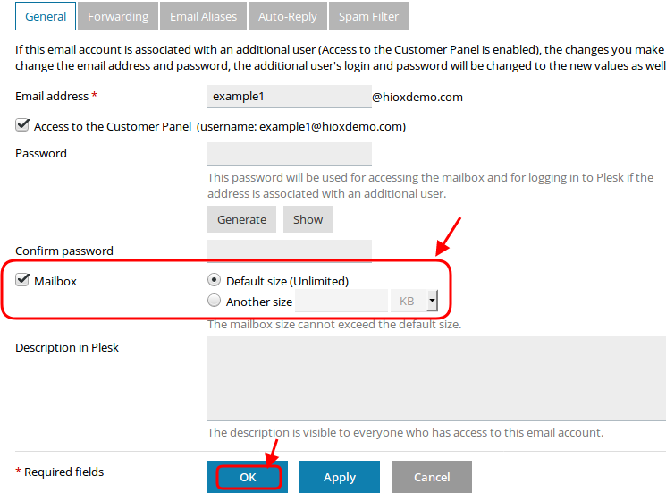 Save Mail Settings