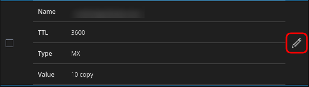 Edit MX Record Directadmin