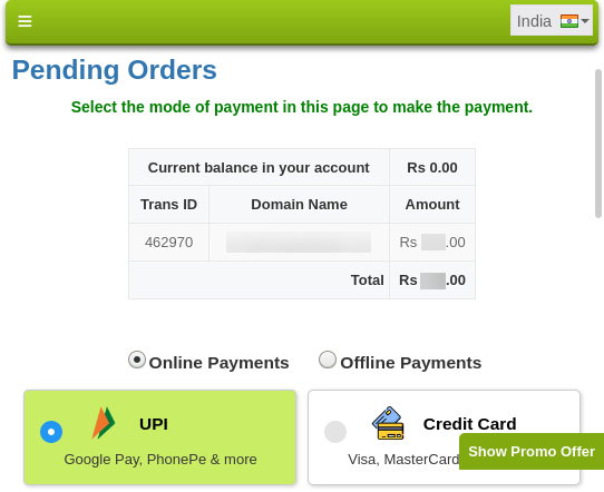 Payment Page Hioxindia