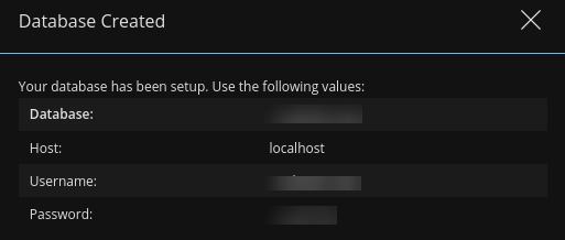 Database Created Directadmin