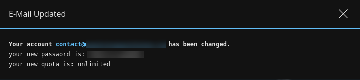 Email Updated DirectAdmin