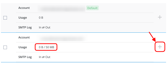 Toggle the plus icon direct admin