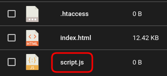 New Text file created directadmin