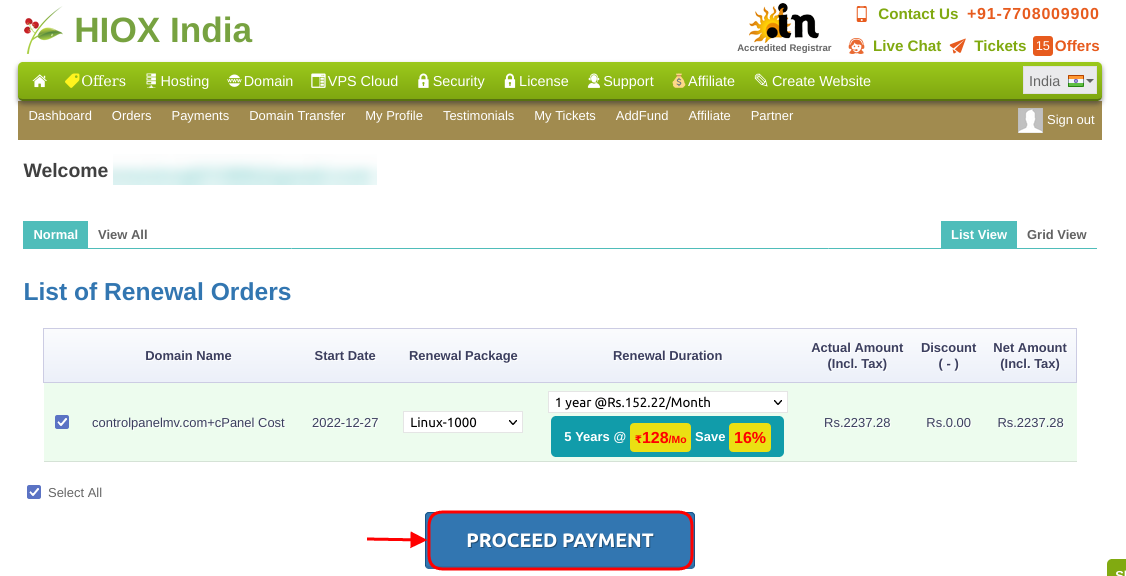 Proceed Payment