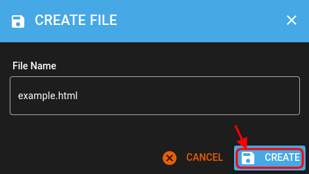 Create HTML File DA