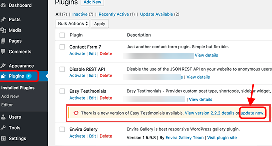 Update Wordpress